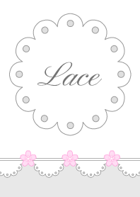 Lace 002-2 (Cherry blossoms/White)
