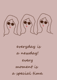 everyday is a newday(dusypink brown)
