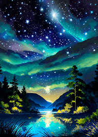 Beautiful starry night view#1104