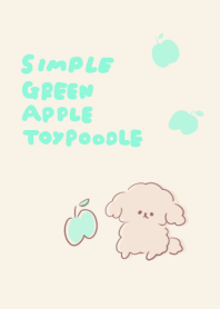 sederhana apel hijau mainan pudel krem