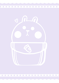 Pocket cute rabbit J-lightGrayPurple(Pu4