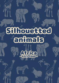 Silhouetted animals ~Africa~ Navy