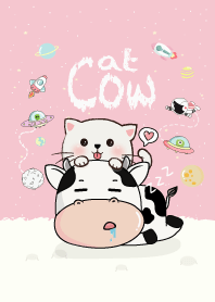Cow and Cat. (Pink)