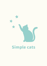 misty cat-simple cats star Green