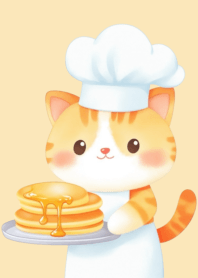 Cute fat cat round body_25