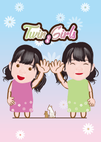 可愛的雙胞胎姊妹