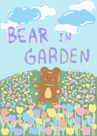 Bear in garden