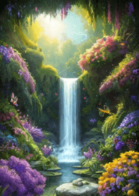 Flower Waterfall Forest 4C059c