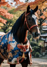 Auspicious Horse/Horse in a kimono