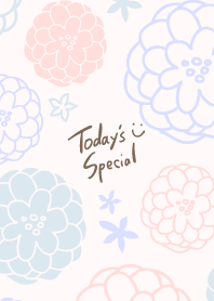 Handwritten flower gentle color23 Japan