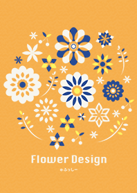 Flower Design-orange color-