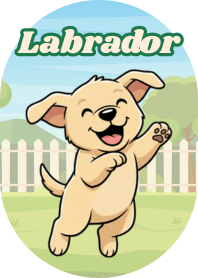 A lively Labrador Retriever (Pink 03)