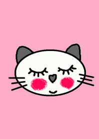 cute white gray cat theme