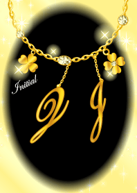 【Q&J】イニシャルチャーム運気UP!ゴールド