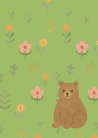 Nordic Bear01 on moss green