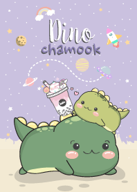 น้องไดโนกับชามุกนมชมพู