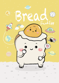 Bread Cute and Fried Egg. (Yellow)
