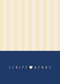 STRIPE&HEART NAVY&BEIGE