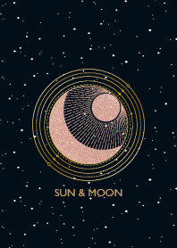 玫瑰金 太陽和月亮天體圖標