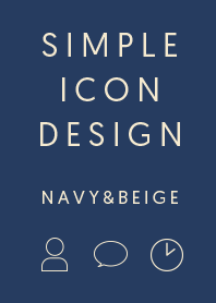 SIMPLE ICON DESIGN NAVY&BEIGE