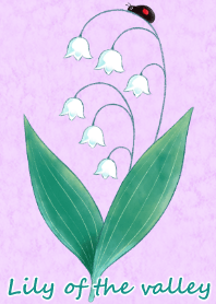 【幸せが訪れる♡】すずらんとてんとう虫