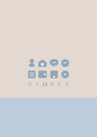 シンプル（beige blue)V.491