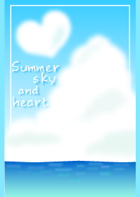 Summer sky and heart.