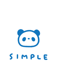 Panda Face /Blue White