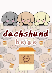 dachshund theme6 beige11