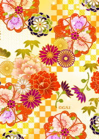Japanese style flowers YELLOW from Japan