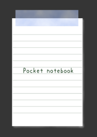 White pocket notebook Theme/black