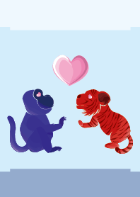 ekst blue(サル)love red(タイガー)