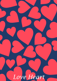 Love Heart -Navy&Beige-
