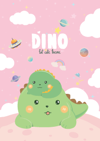 Dinosaur Kawaii Galaxy Pink
