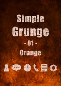 シンプル グランジ 01 オレンジ