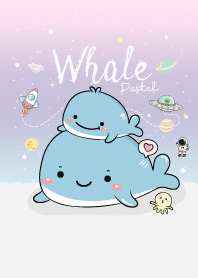 Whale Cute Pastel.
