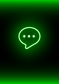 ícone simples de néon: preto verde