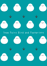 Snow Fairy Bird and Footprints-VIRIDIAN