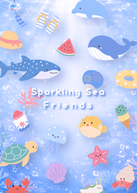 purple Sparkling Sea Creatures