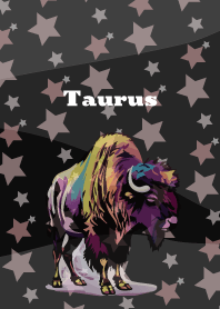 Taurus constellation on black