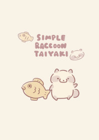 simple Raccoon Taiyaki beige