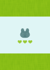 rabbit&heart.(light green&blue2)