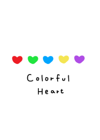 cute colorful hearts.