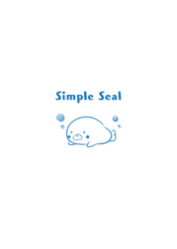 Simple Seal -white blue-