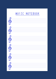 NAVY BLUE COLOR MUSICAL NOTES