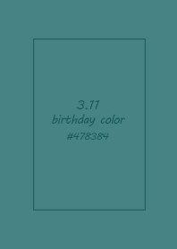 birthday color - March 11
