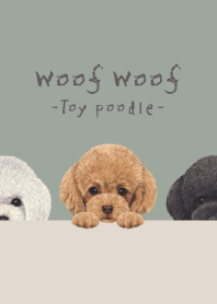 Woof Woof - Toy poodle - GREEN GRAY