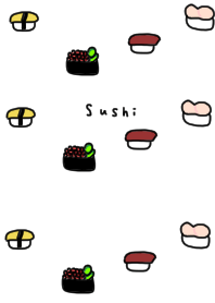 Small and cute sushi pattern.