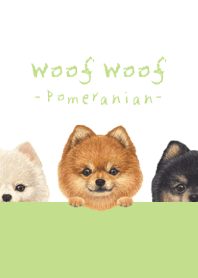 Woof Woof - Pomeranian - WHITE/YG