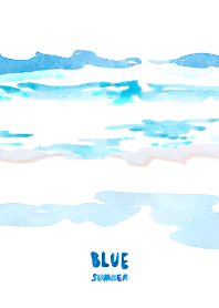 Blue 青い水彩の着せかえ。夏